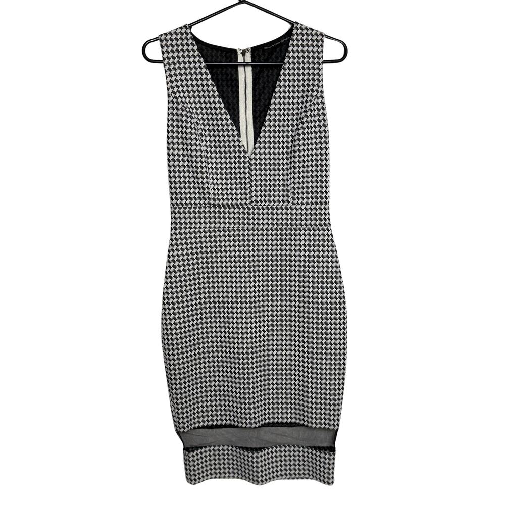 Symphony Black and White Houndstooth Sleeveless Dress